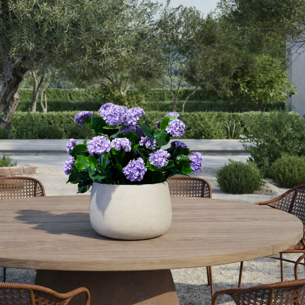 Kunst Hortensia Paars 90cm Buiten