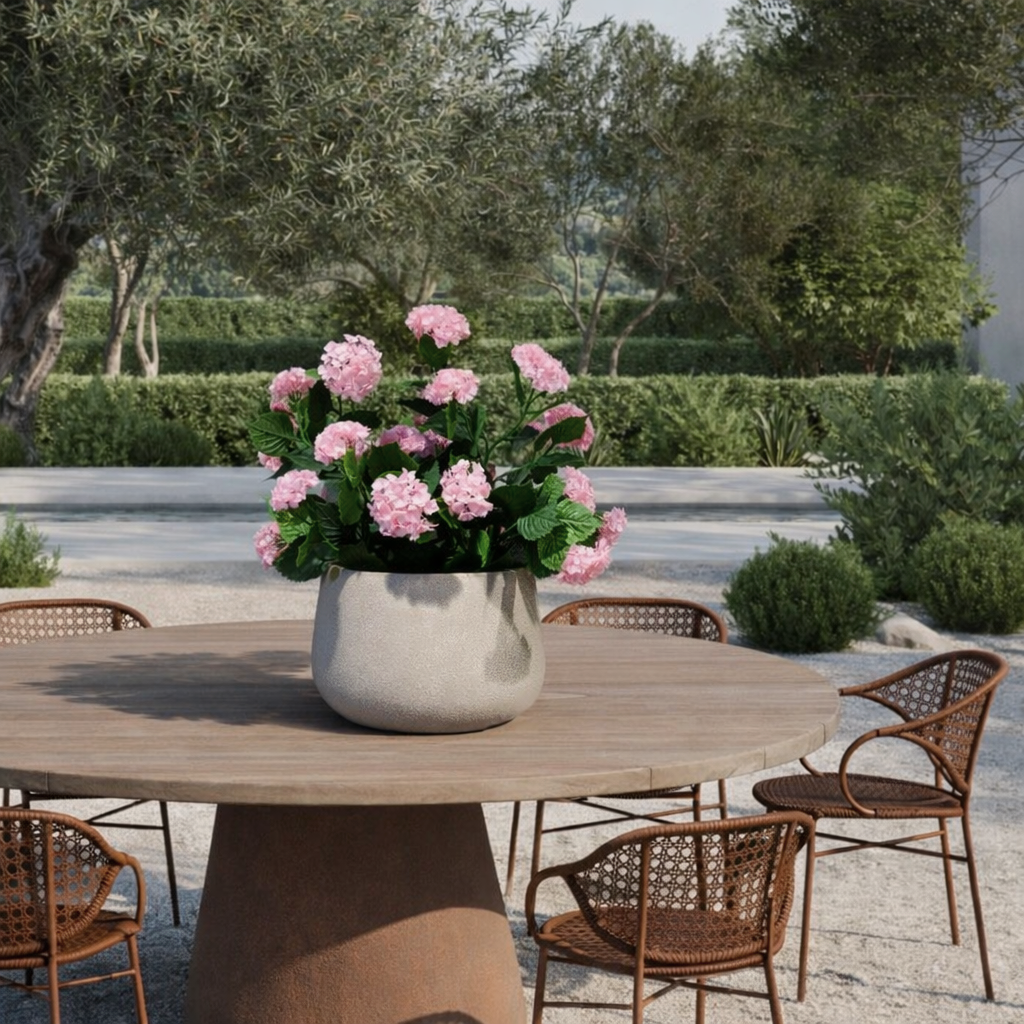 Kunst Hortensia Roze 90cm Buiten