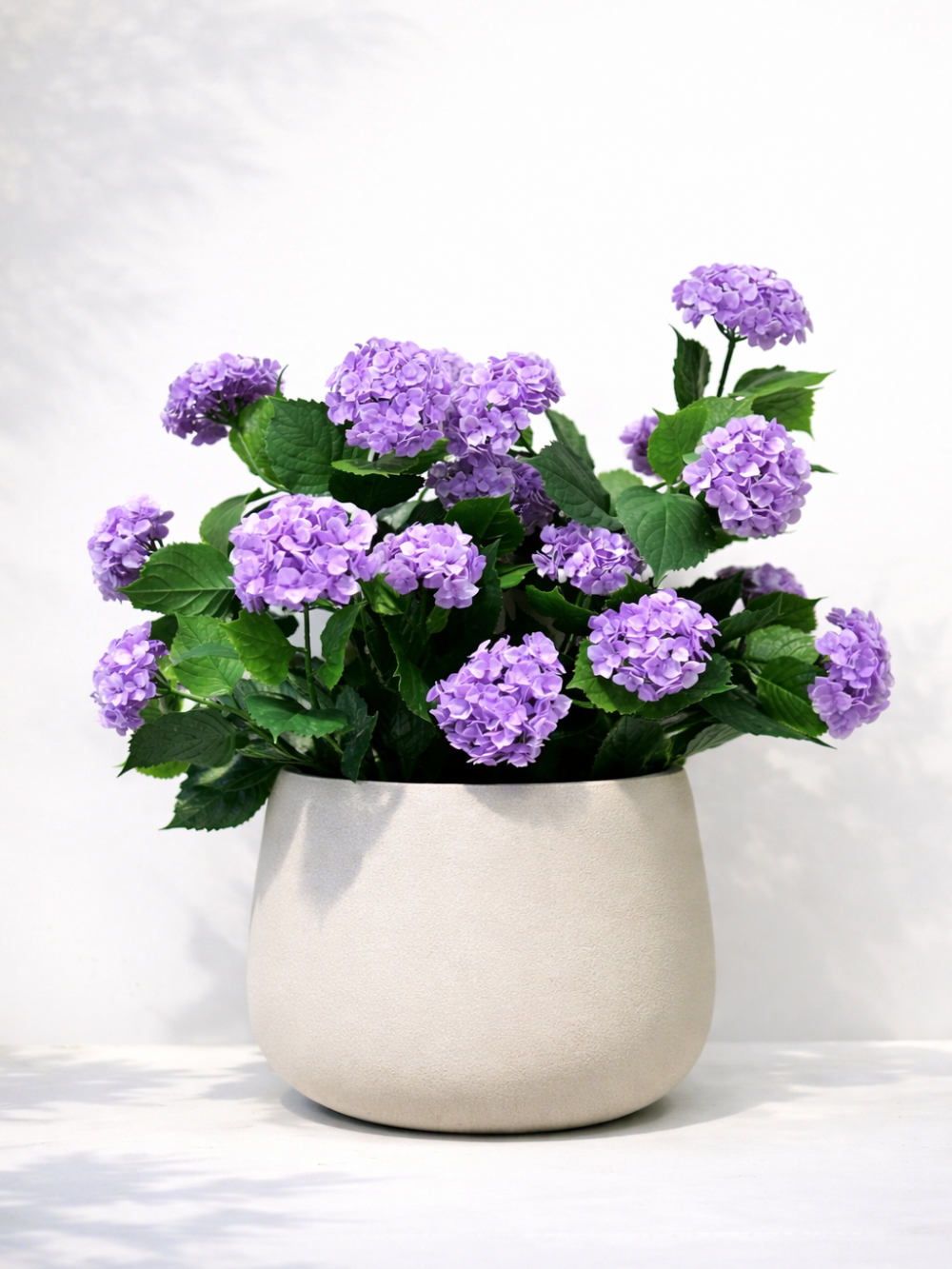 Kunstplanten buiten hortensia paars 90cm