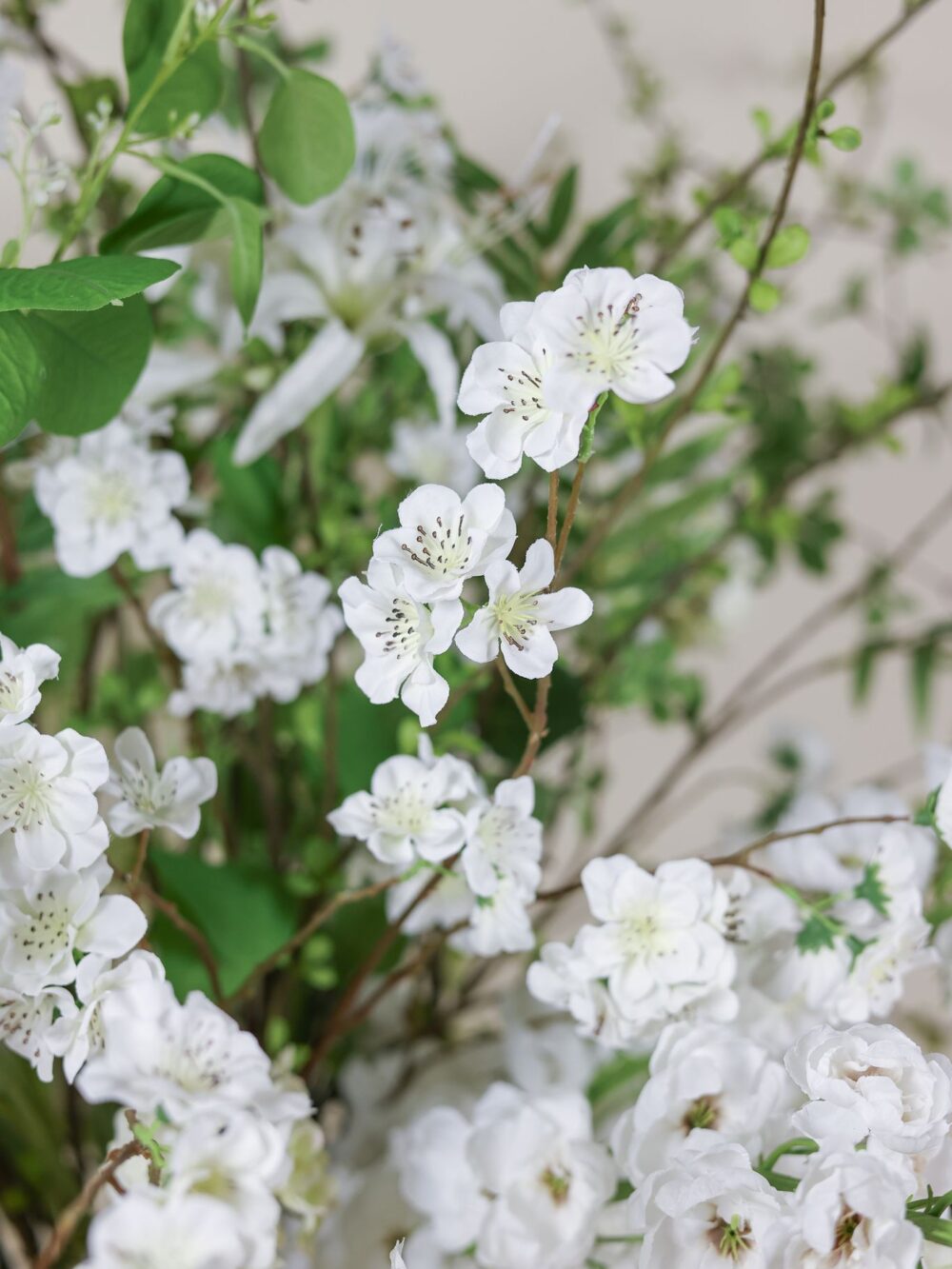 Sophie's choice luxe zijden boeket wit groen