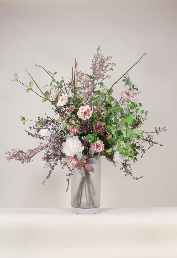 Luxe zijden boeket blush roze – Sophie's Choice