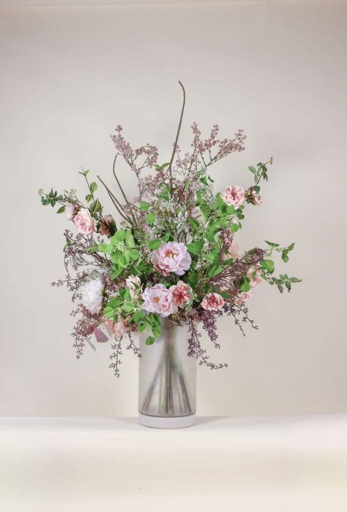 Luxe zijden boeket blush roze – Sophie's Choice