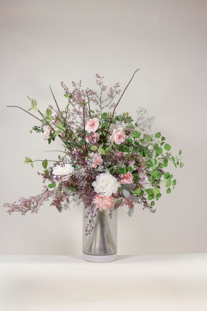 Luxe zijden boeket blush roze – Sophie's Choice