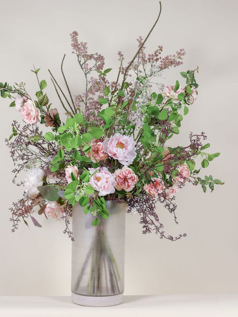 Luxe zijden boeket blush roze – Sophie's Choice