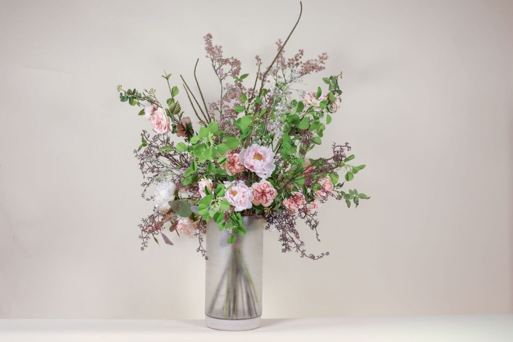 Luxe zijden boeket blush roze – Sophie's Choice