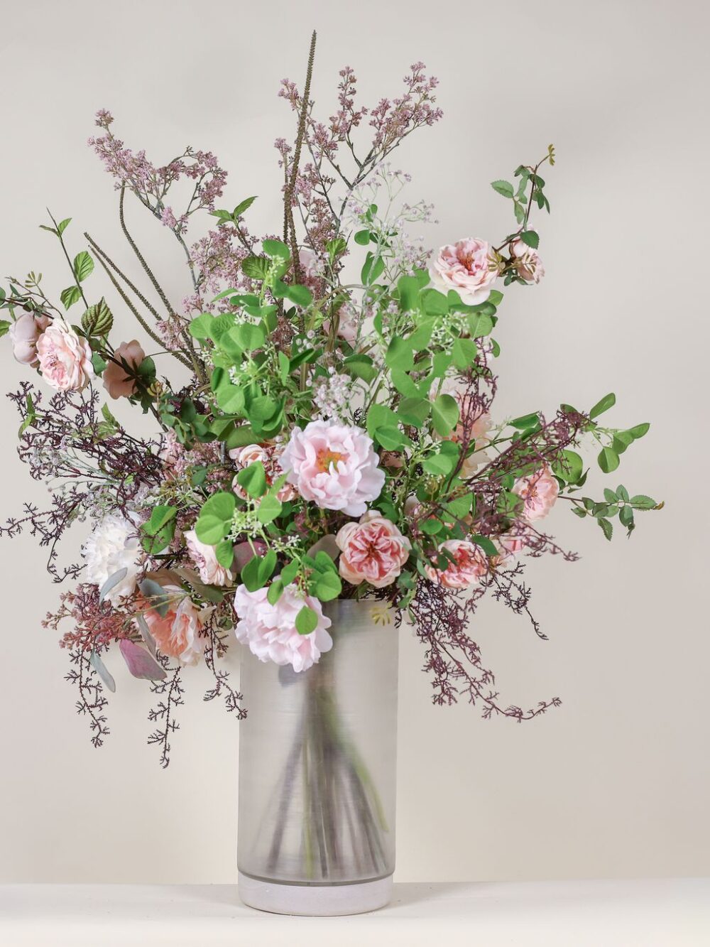 Luxe zijden boeket blush roze – Sophie's Choice