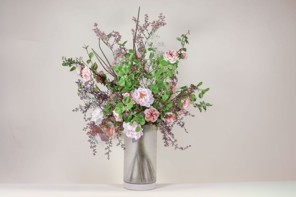 Luxe zijden boeket blush roze – Sophie's Choice