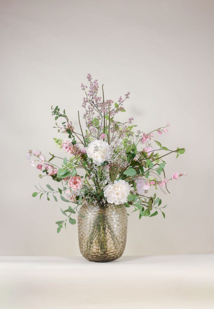 Luxe zijden boeket blush roze – Sophie's Choice