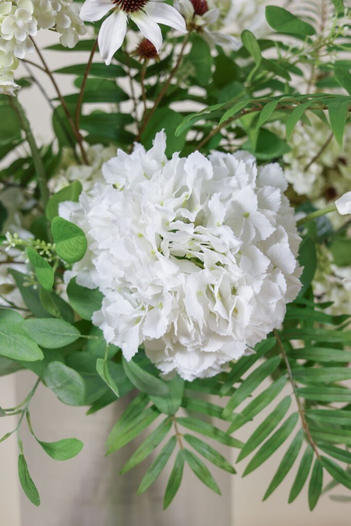 Groot luxe zijden boeket wit groen – Atelier Pure