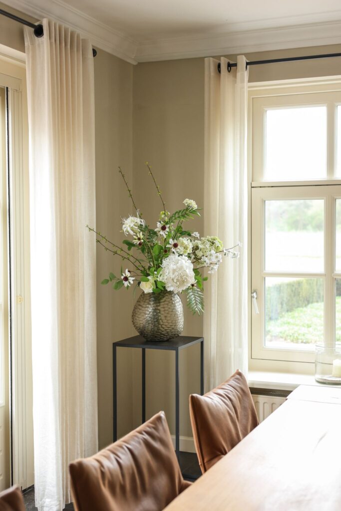 subtiel zijden boeket wit groen