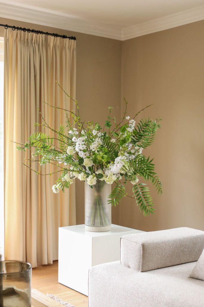 Luxe zijden boeket wit groen – Sophie's Choice