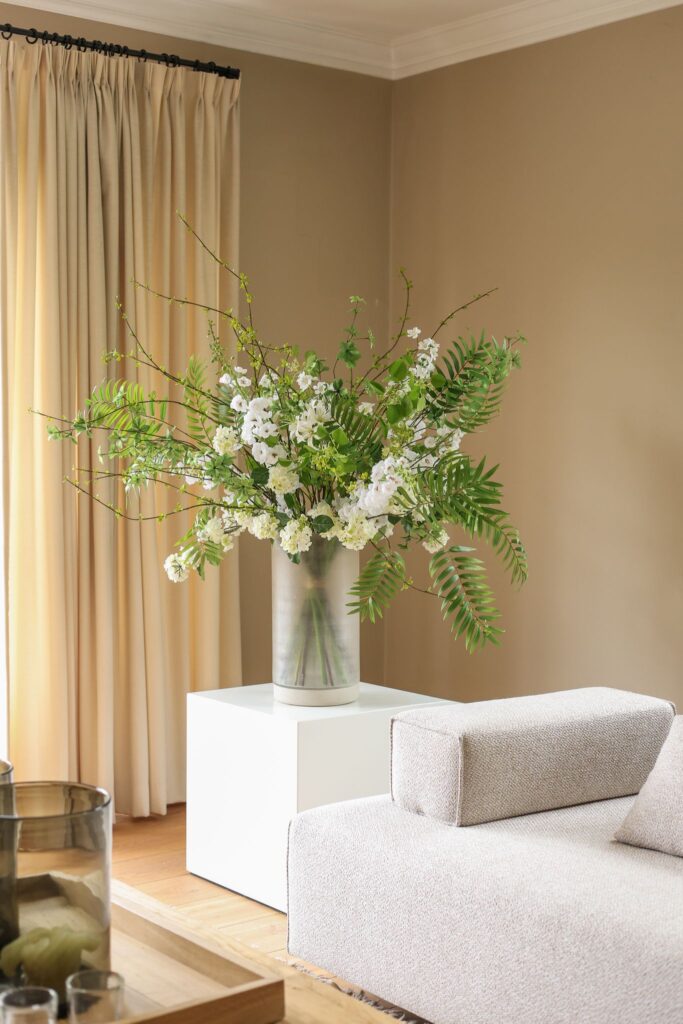 Luxe zijden boeket wit groen – Sophie's Choice