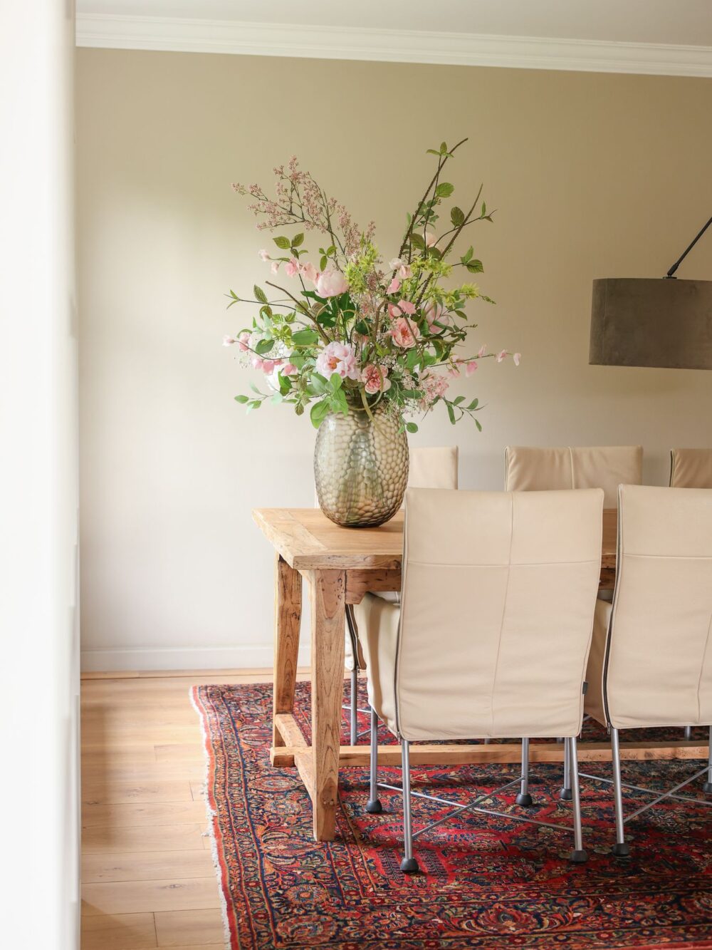 Groot luxe zijden boeket blush roze – royaal