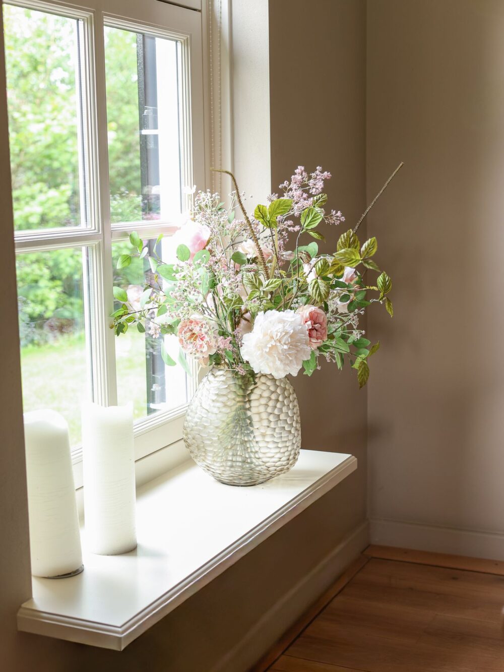 Subtiel zijden boeket blush roze – Atelier