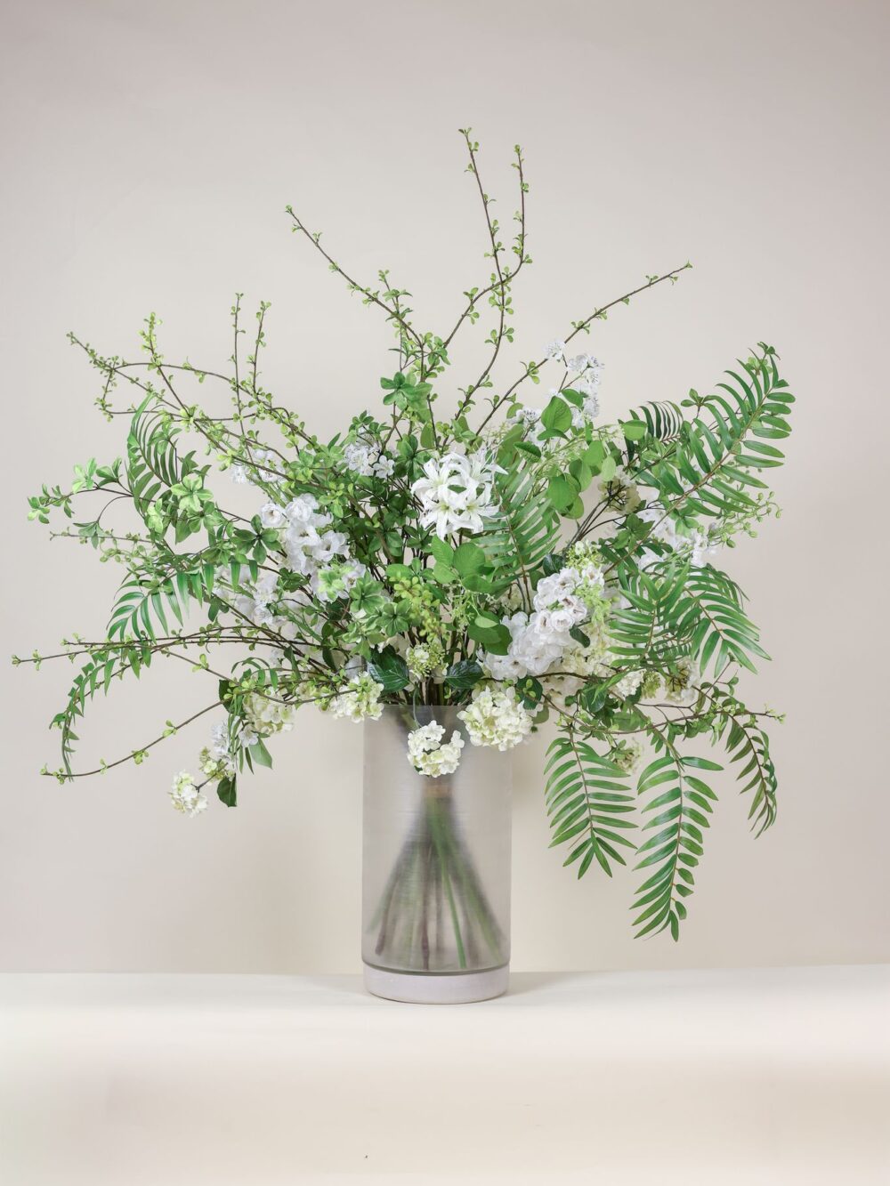 Sophie's choice luxe zijden boeket wit groen