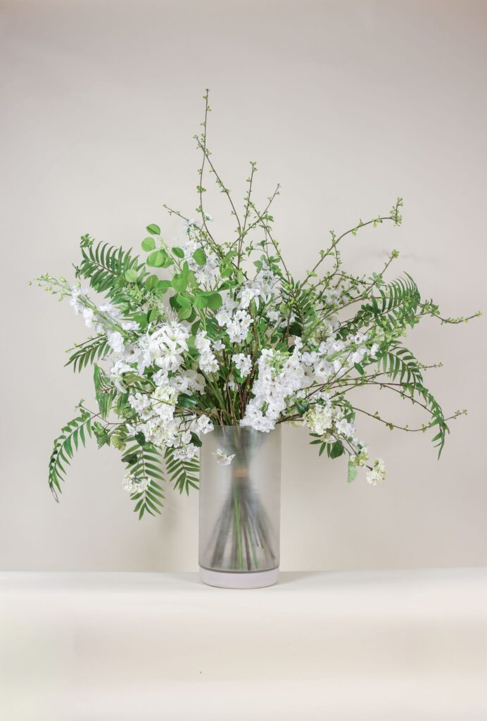 Sophie's choice luxe zijden boeket wit groen