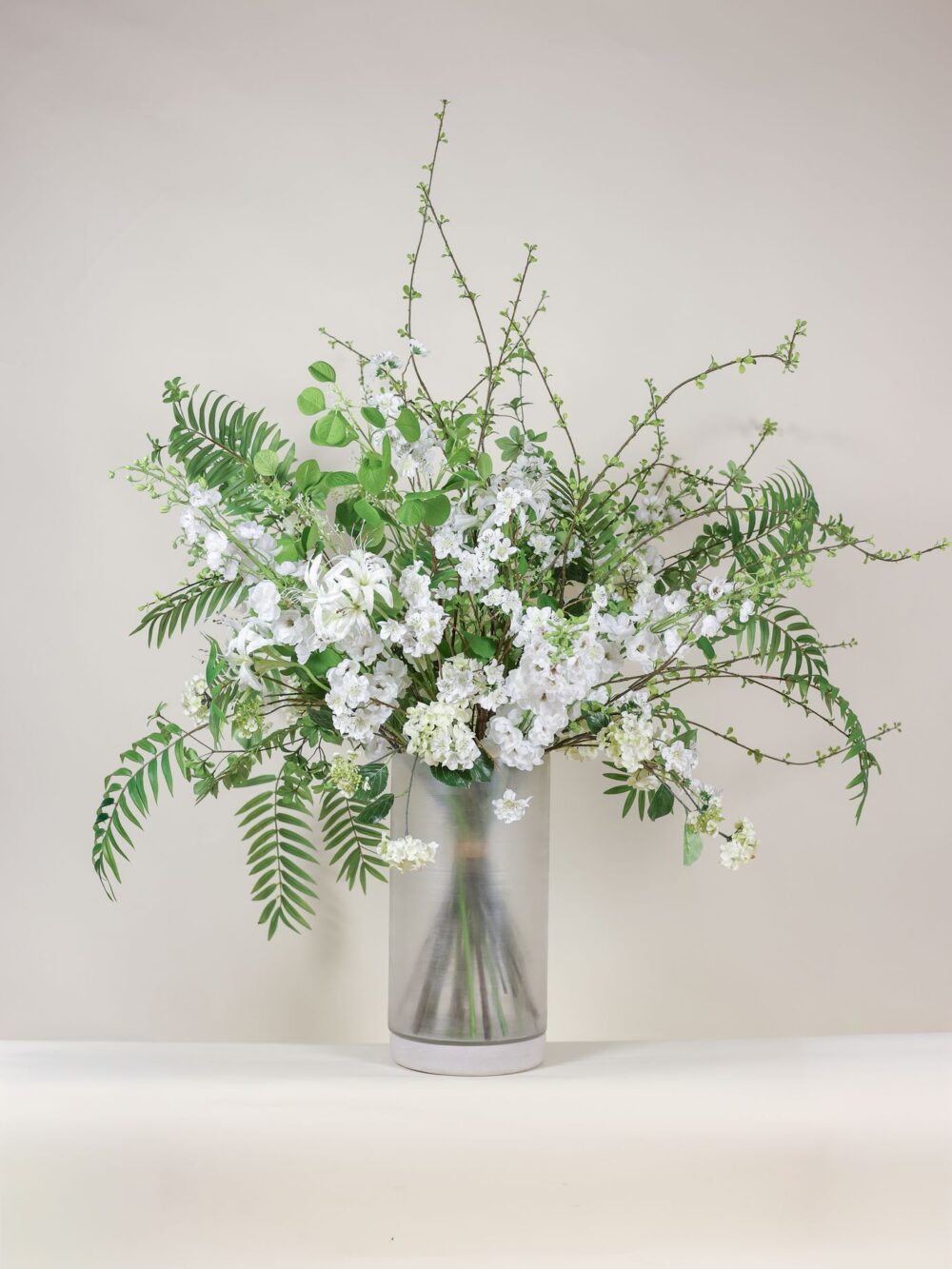 Sophie's choice luxe zijden boeket wit groen