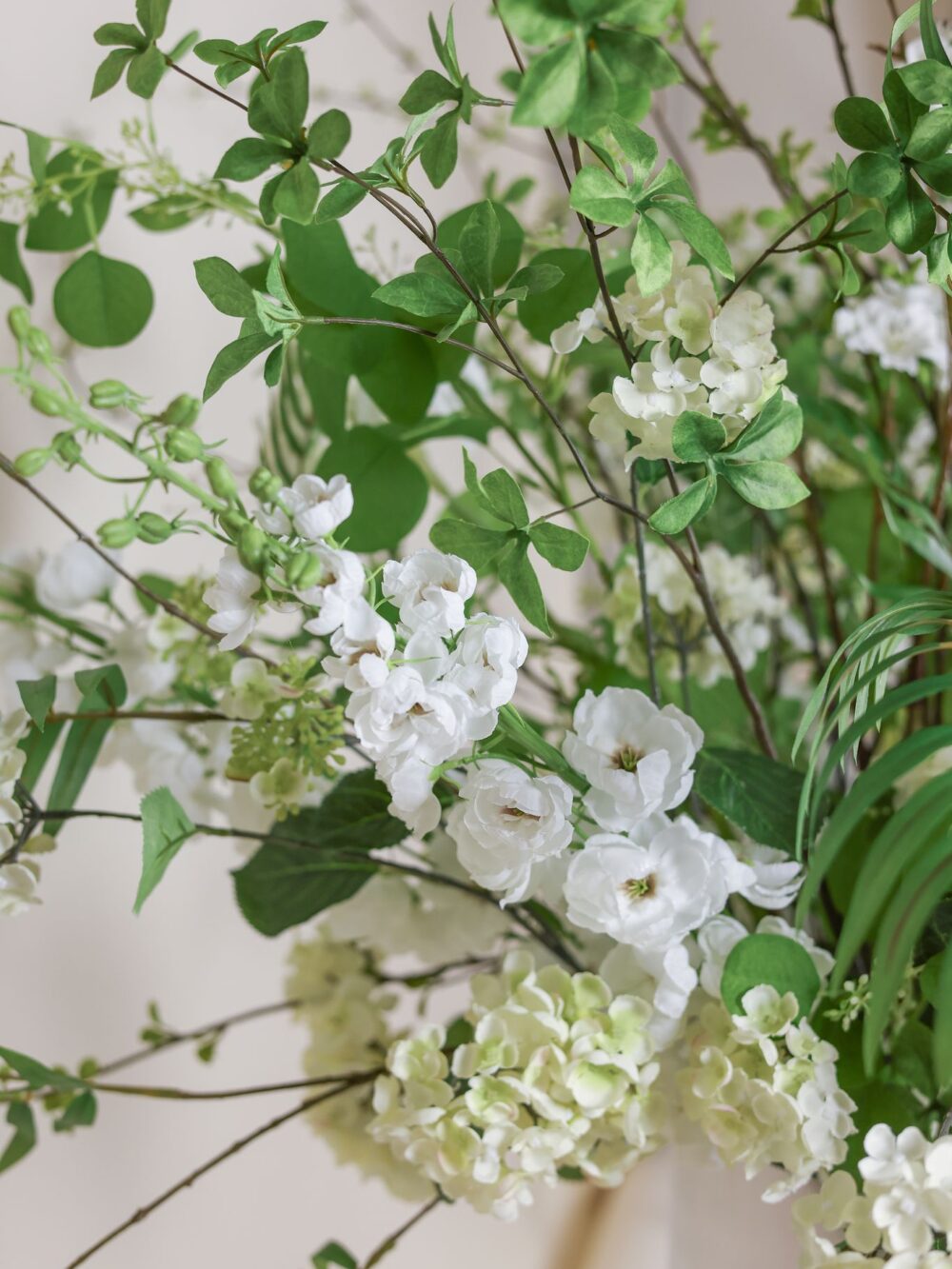 Sophie's choice luxe zijden boeket wit groen