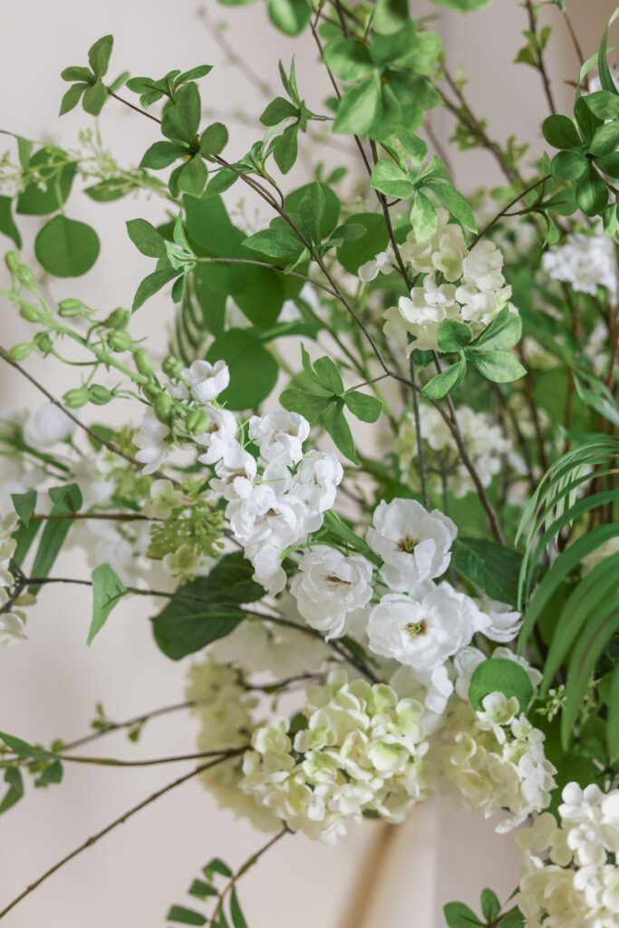 Sophie's choice luxe zijden boeket wit groen