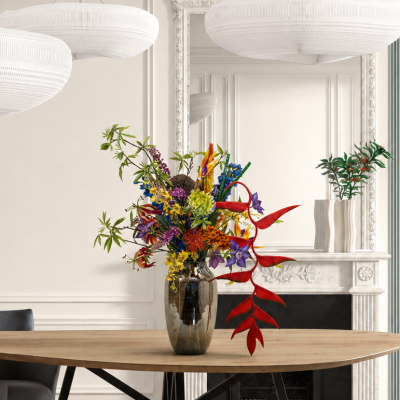 zijden bloemen boeket royaal