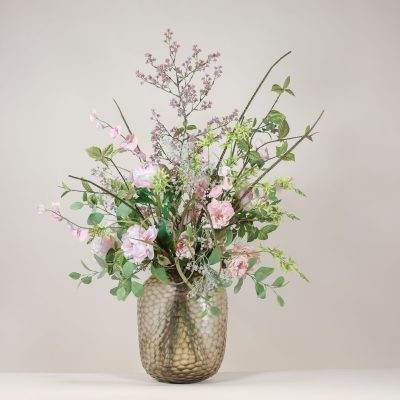 Groot luxe zijden boeket blush roze – royaal